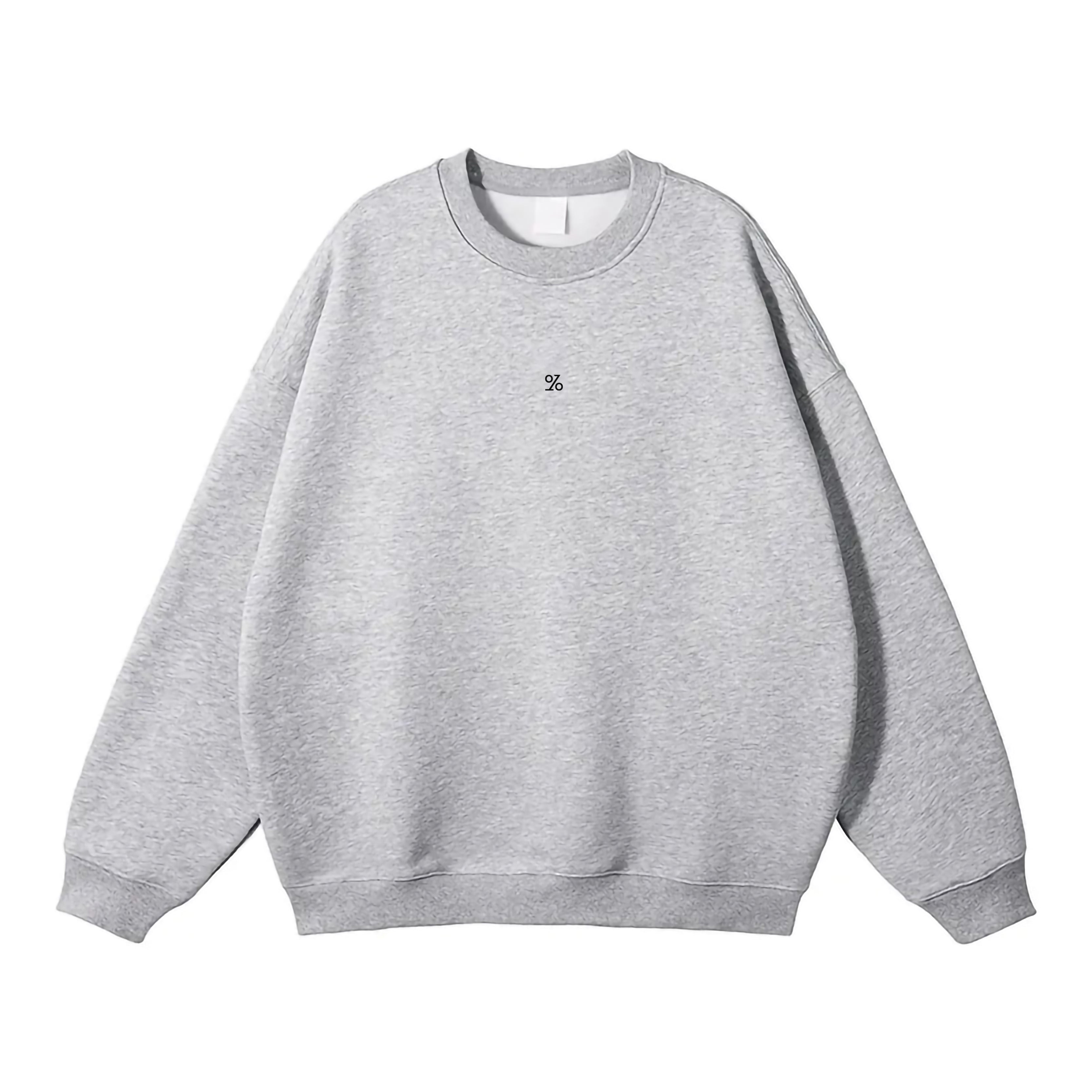 Gray Crewneck Sweatshirt Crew Neck OEM Cotton Fleece