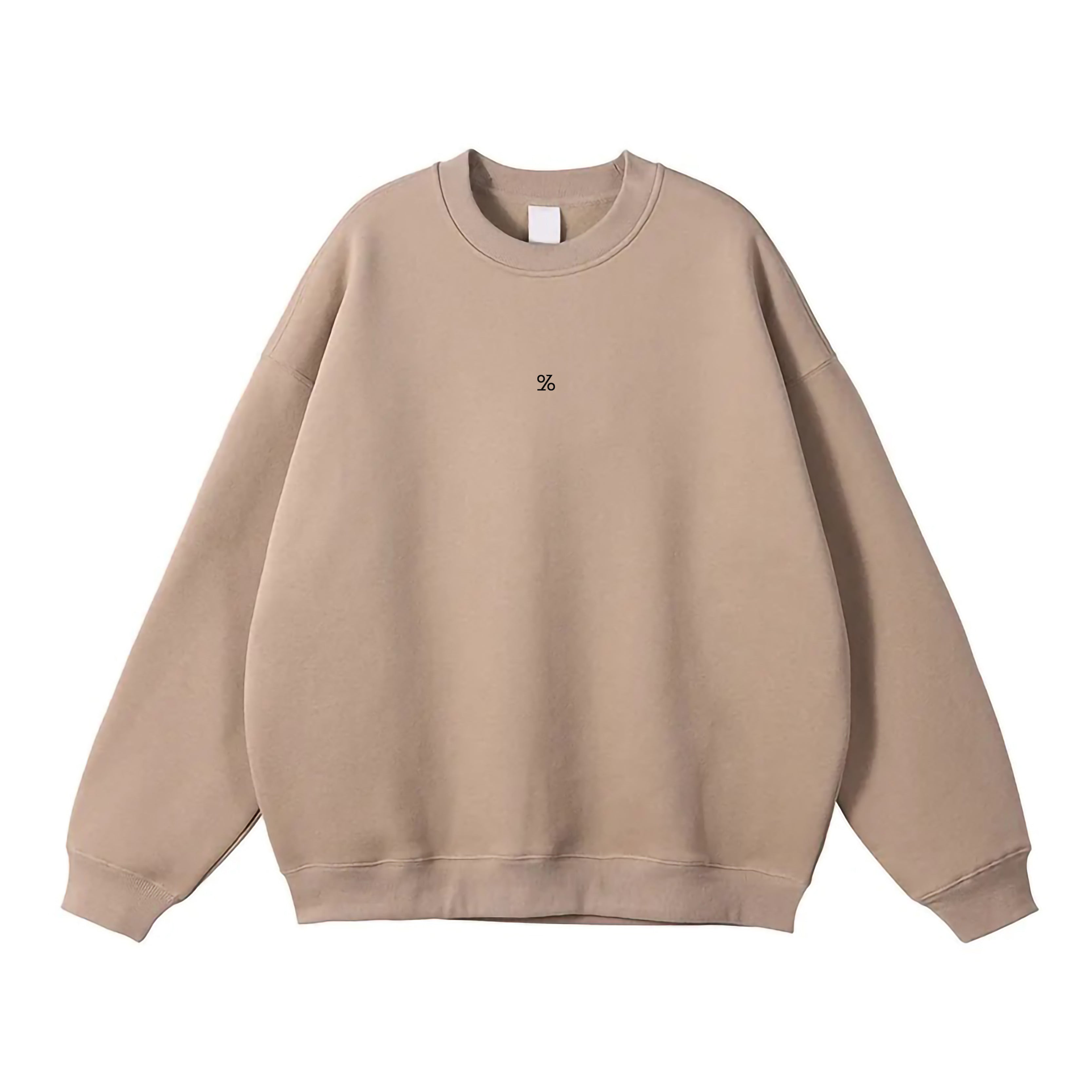 Apricot Crewneck Sweatshirt Crew Neck OEM Cotton Fleece